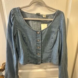 Levi's Light Blue Denim Blouse